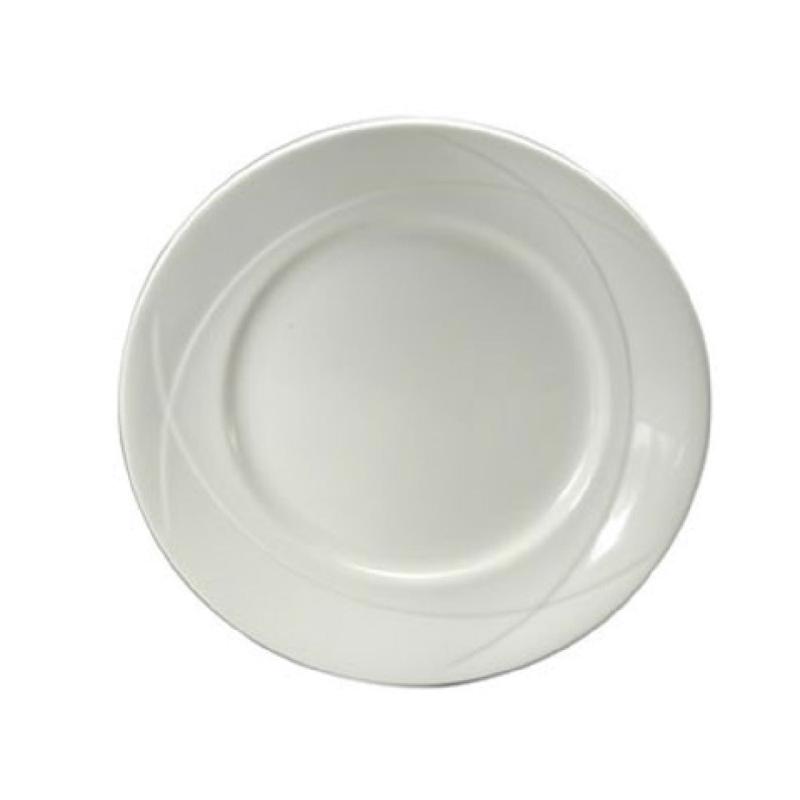 1880 Hospitality F1150000152 10-5/8 Inch Diameter Bone China Round Plate with Embossed Rim