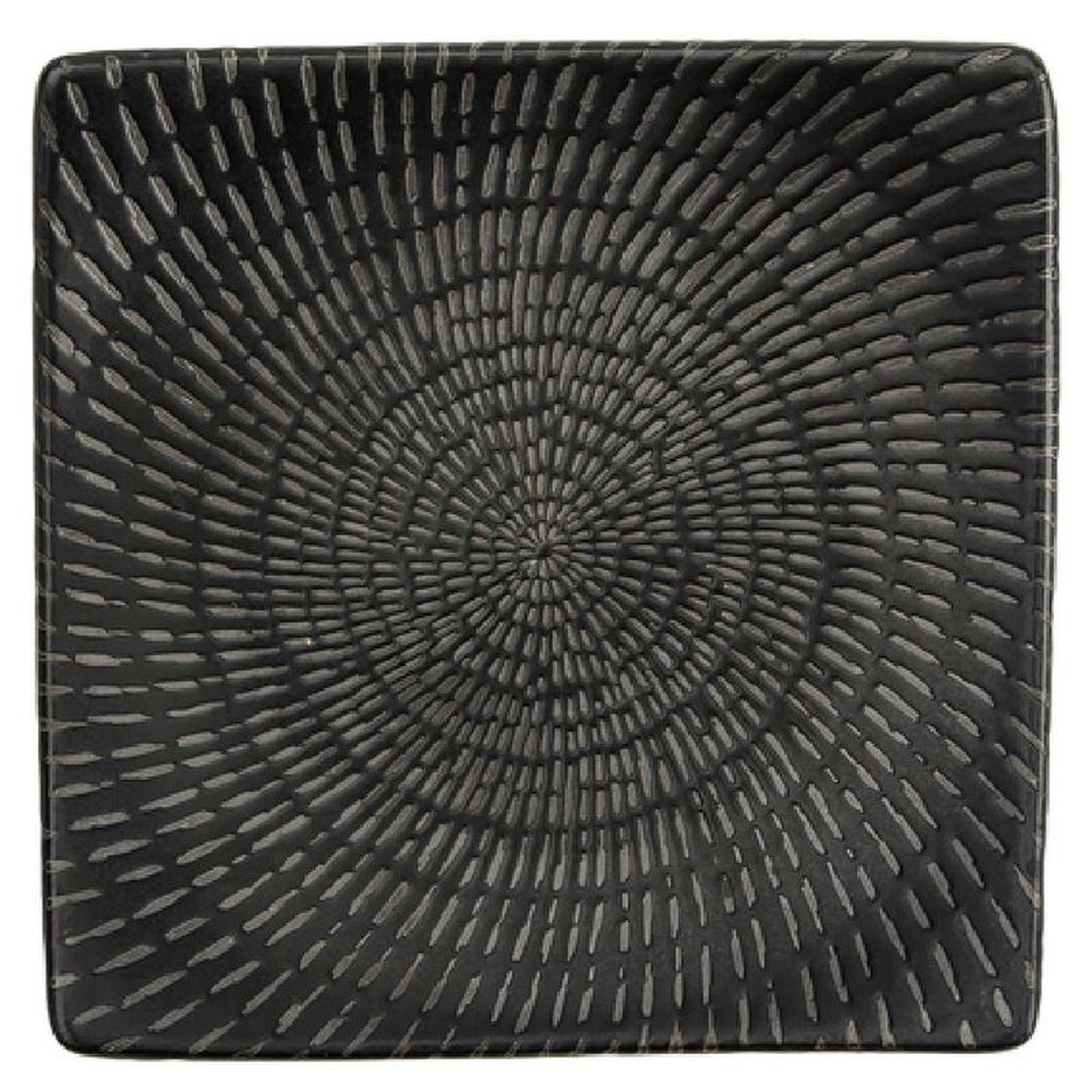 1880 Hospitality L6250000110S 5-18 Inch Curved Square Plate Porcelain Urban Black