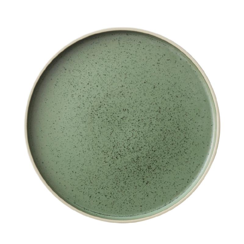1880 Hospitality MO2701020SB 7-3/4 Inch Diameter Round Plate Stoneware Smoky Basil