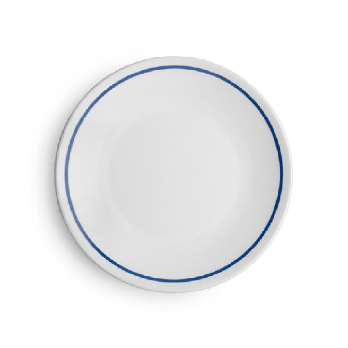 Arc Cardinal FP465 9 Inch Coupe Plate Blue Band Stoneware - 12 Packs