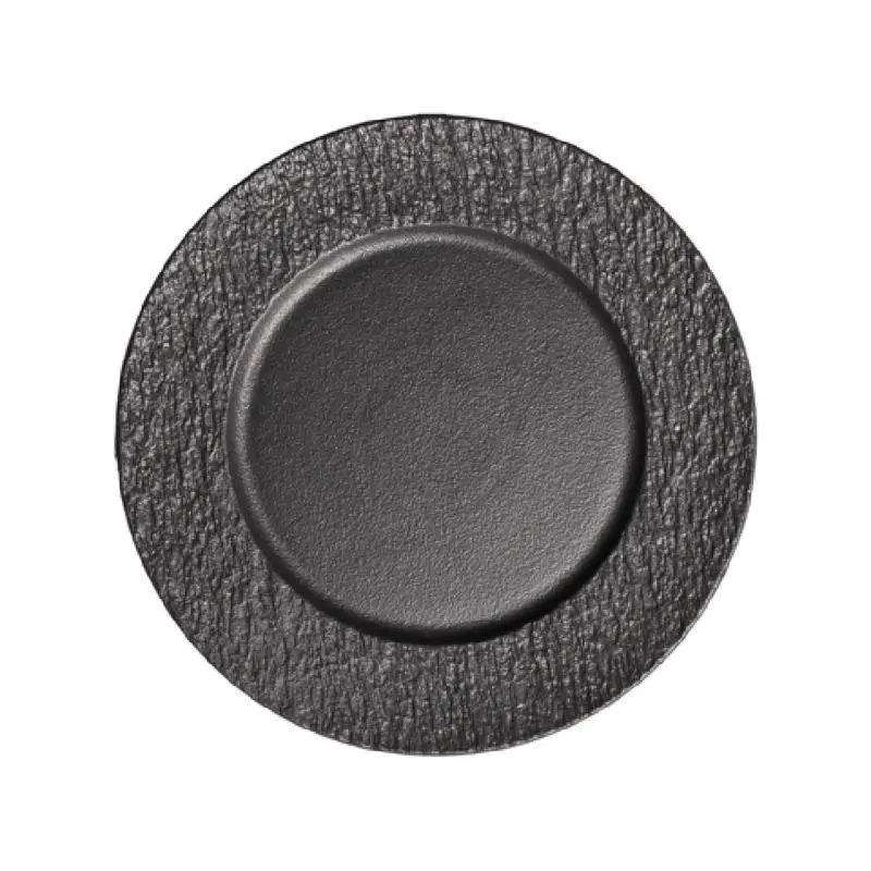 Vertex China OR-6V 6-1/2 Inch Plate Scratch Resistant Porcelain Matte Black