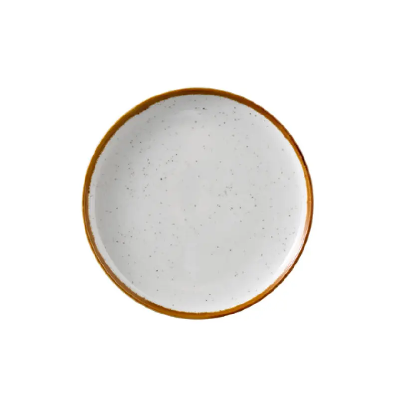 Yanco GL-106 6 1/2 Inch Diameter Up-Right Rim China Plate White 36 Packs