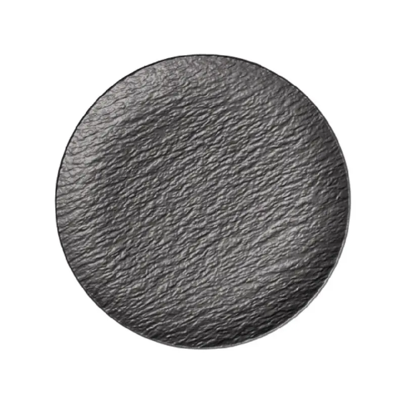 Vertex China OR-CP16 10-3/4 Inch Round Coupe Plate Scratch Resistant Porcelain Matte Black
