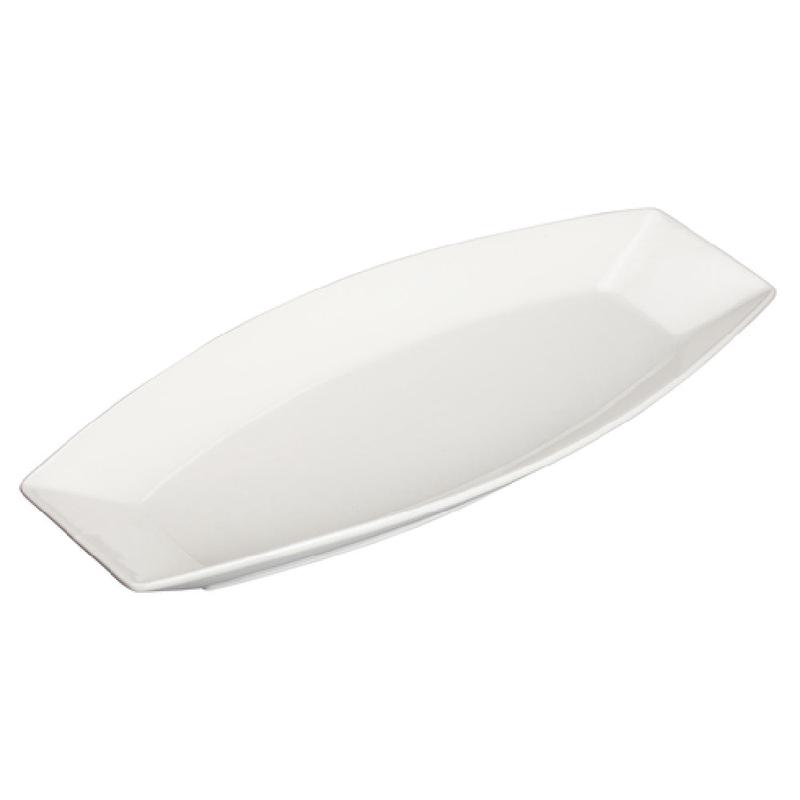 Winco WDP017-110 15-1/4 Inch Plate Oblong Dishwasher Safe Porcelain White