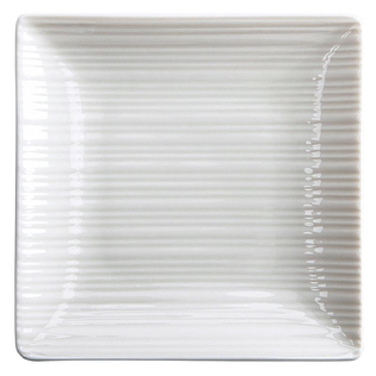 1880 Hospitality L6600000117S 6-14 Inch Square Plate Embossed Porcelain Warm White
