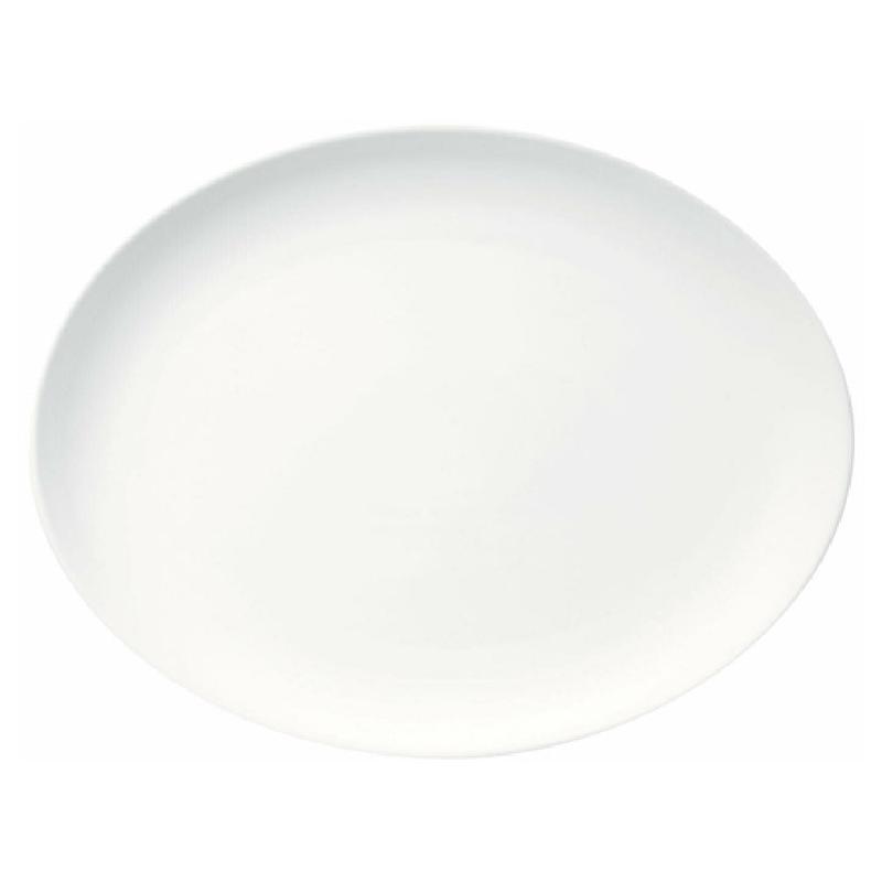 1880 Hospitality L5800000368C 12-3/4 Inch Oval Plate with Coupe Rolled Edge Porcelain