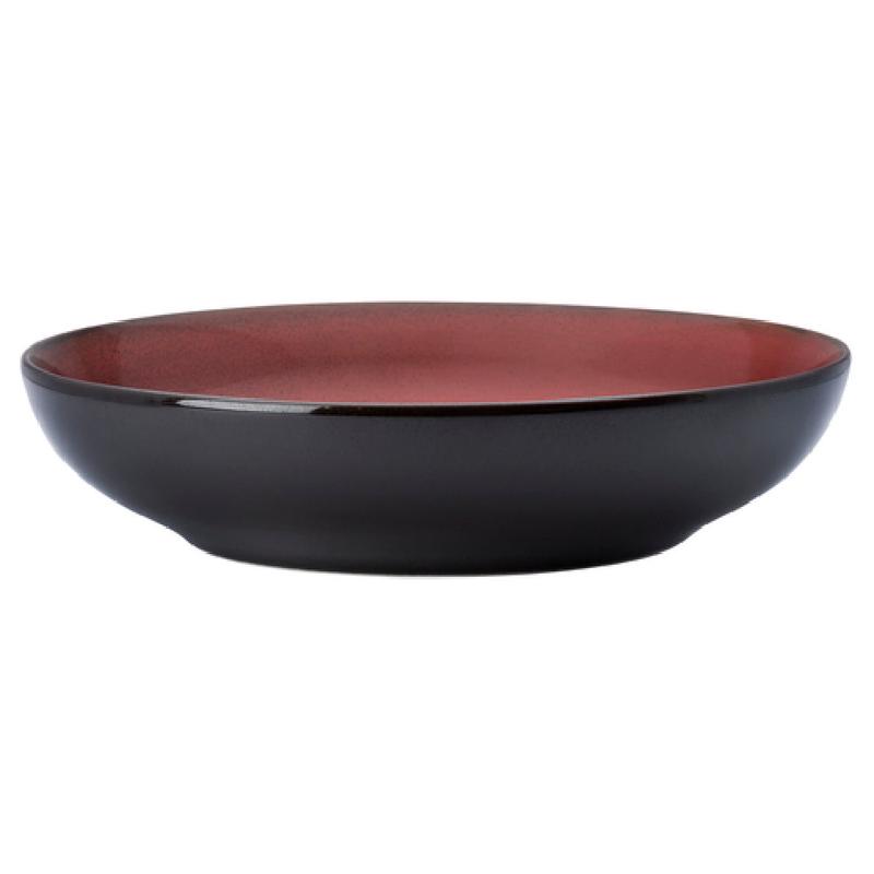 1880 Hospitality L6753074123C 7 Inch Diameter Coupe Round Plate Porcelain Two-tone Glaze Crimson