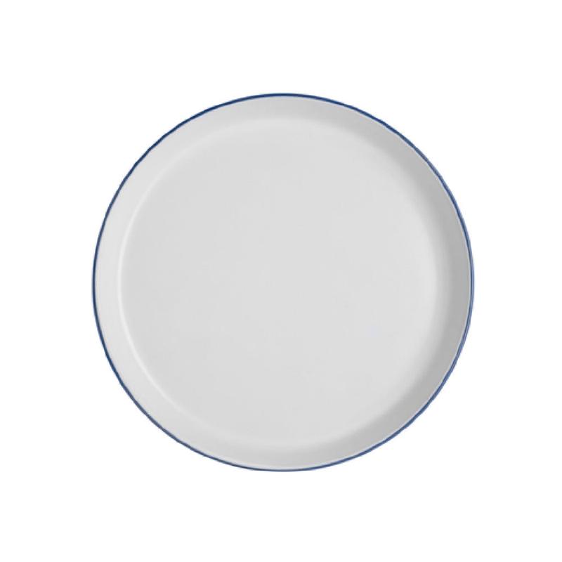 Arc Cardinal FP468 9.5 Inch Gourmet Plate Stoneware Blue Band 12 Pack