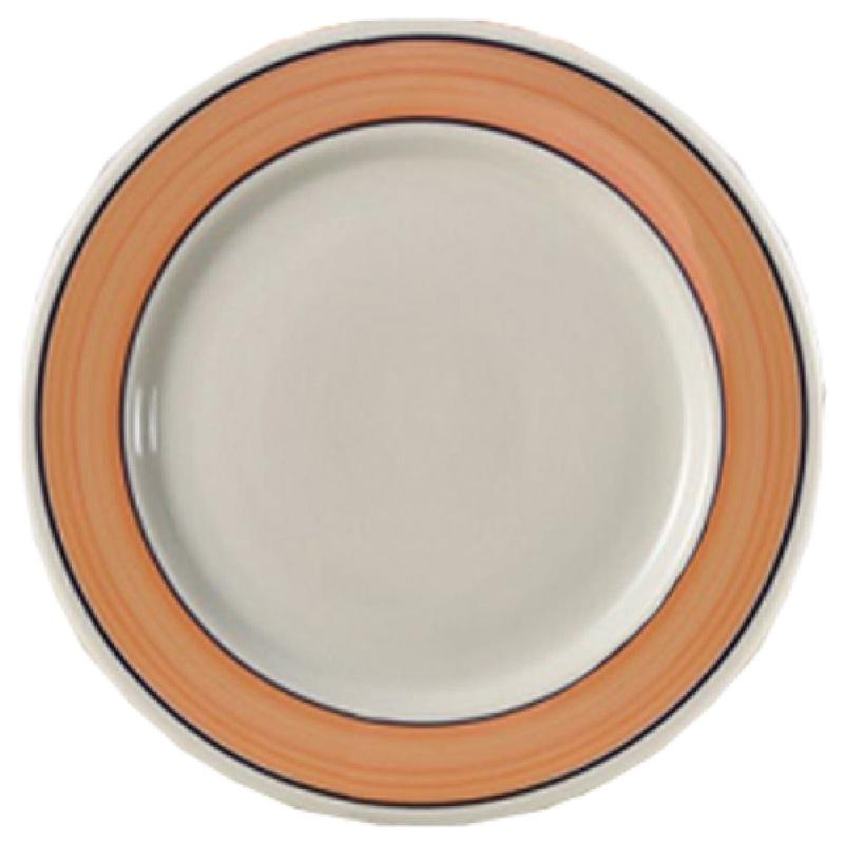 Yanco PR-5Y 5-12 Inch Diameter Round Plate with Wide Rim Ceramic Yellow