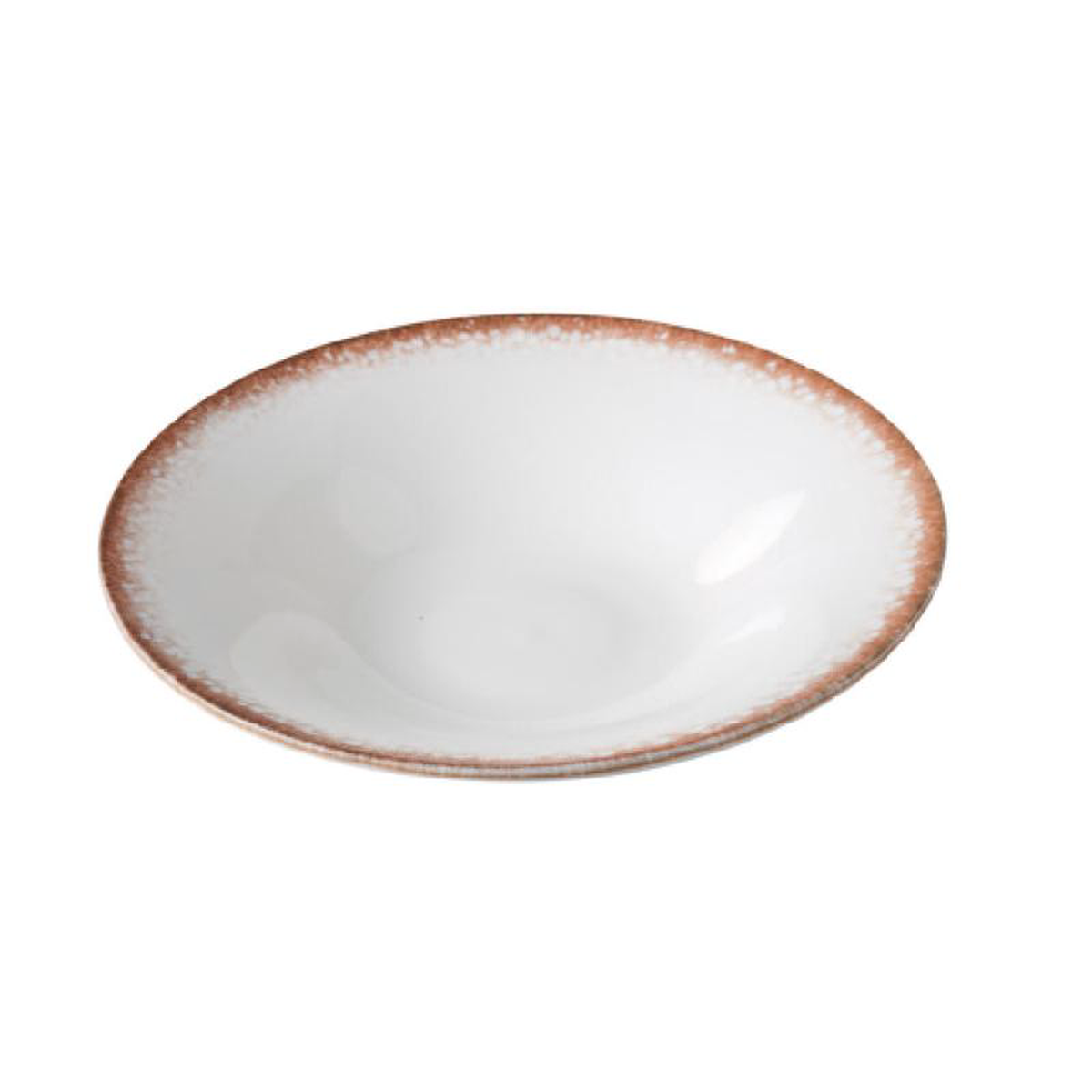 Yanco PR-410 22 Oz Porto Soup Salad Plate 10 14 Inch China White and Brown