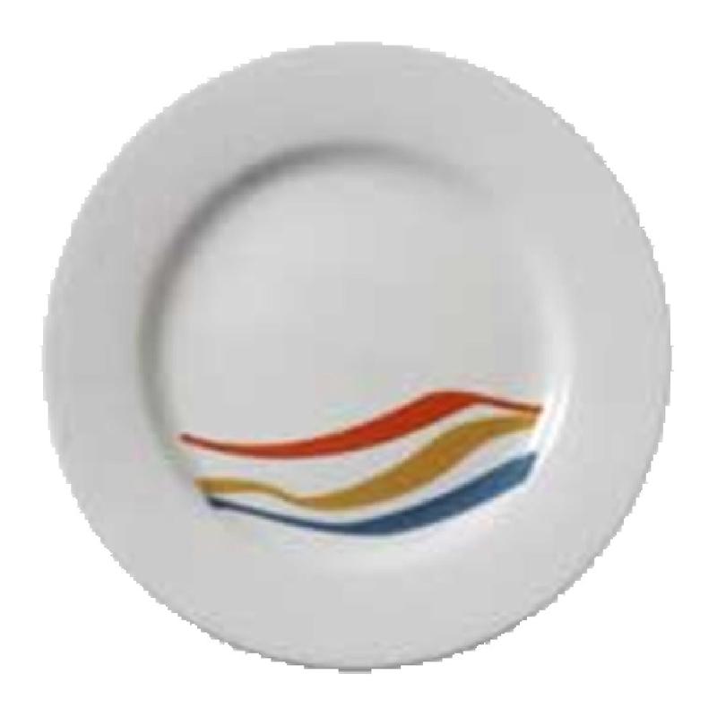 Vertex China RB-6-AH 6-1/2 Inch Round Plate Super White Polished Finish Packs