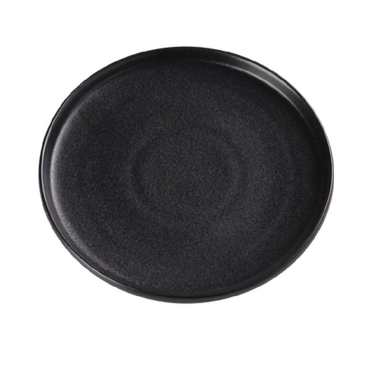 Yanco NB-112 12-14 Inch Diameter Round Plate Porcelain Noble Black