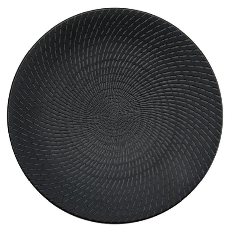 1880 Hospitality L6250000152C 10-7/8 Inch Round Plate Coupe Porcelain Urban Black