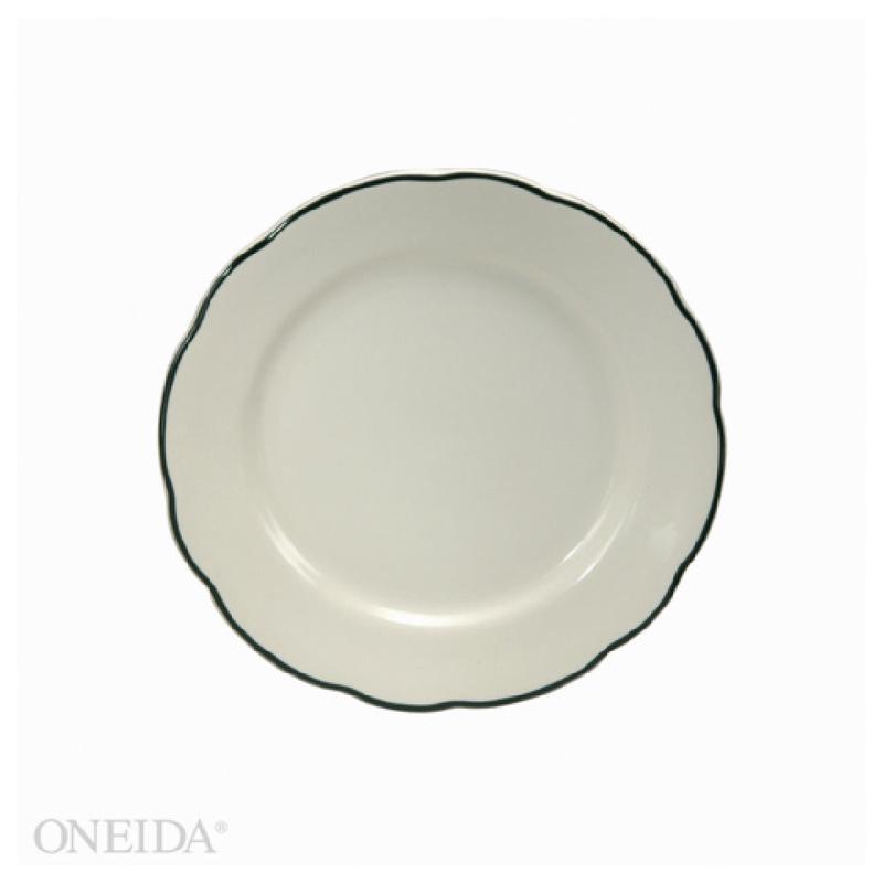 1880 Hospitality F1560018144 9-5/8 Inch Round Plate Reinforced Scalloped Edge China Cream White