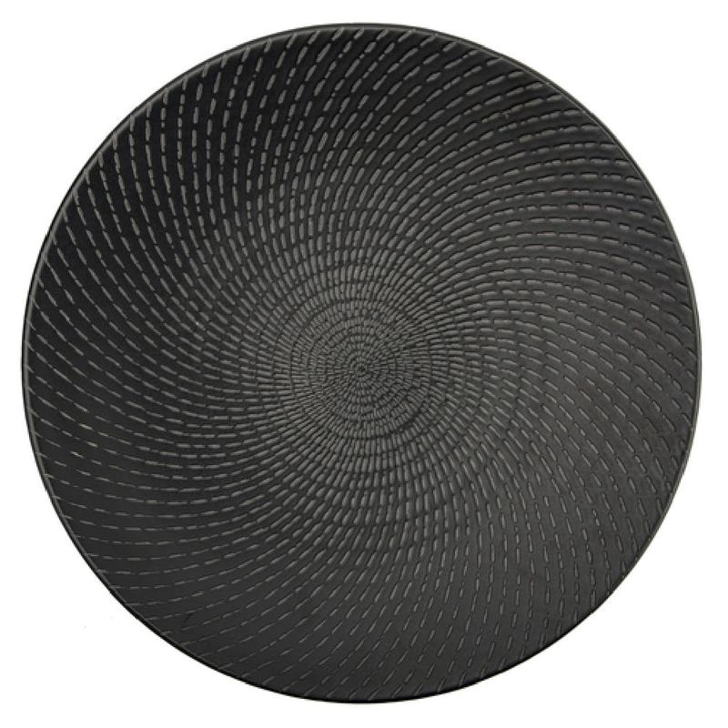 1880 Hospitality L6250000165C 12-1/4 Inch Round Coupe Plate Porcelain Urban Black