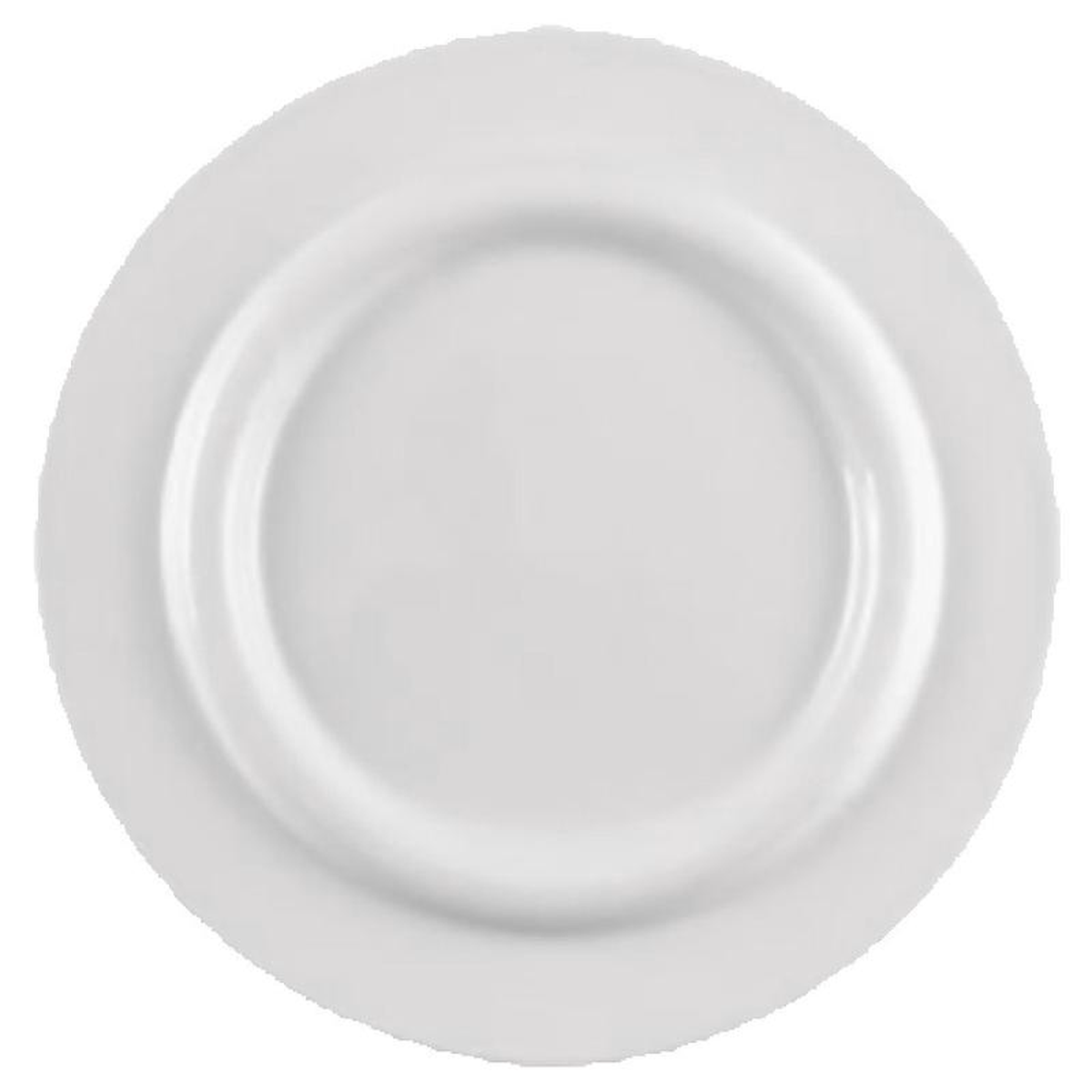 Vertex China OP-H8 9-12 Inch Round Plate Bright White Harmony 12 Packs