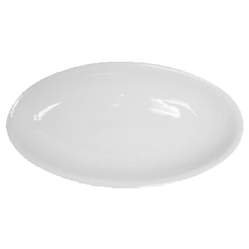Vertex China RB-MP 14-1/8 Inch Plate Oval Super White Polished Ceramic