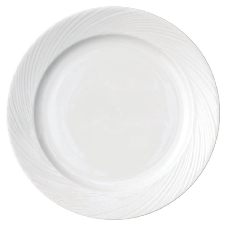 Arc Cardinal FK769 6.25 Inch Rim Plate with Embossed Rim High Alumina Porcelain