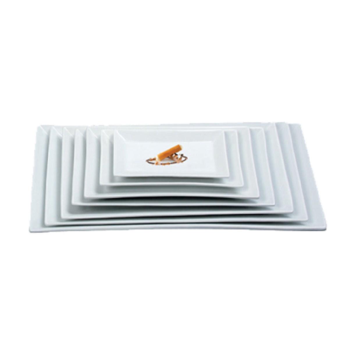 Yanco ML-214 14 Inch Main Land Plate Rectangular Porcelain Dishwasher Safe