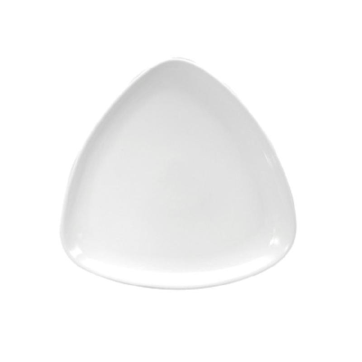 1880 Hospitality F9000000157T 11-14 Inch Triangular Plate Porcelain Cream White