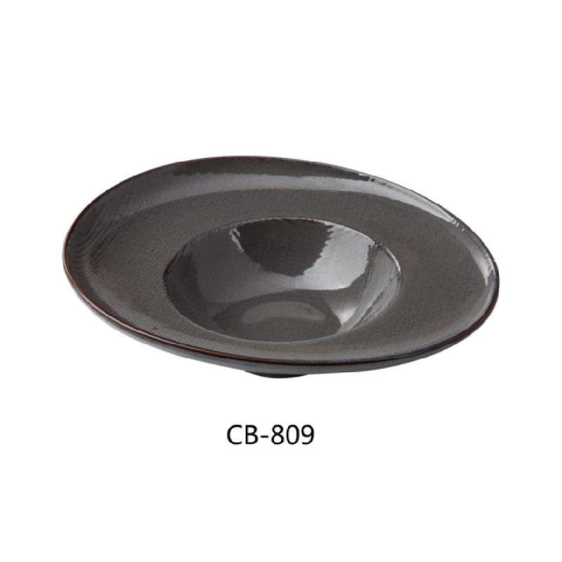 Yanco CB-809 8-1/4 Inch Dessert Plate Basket Weave Design China