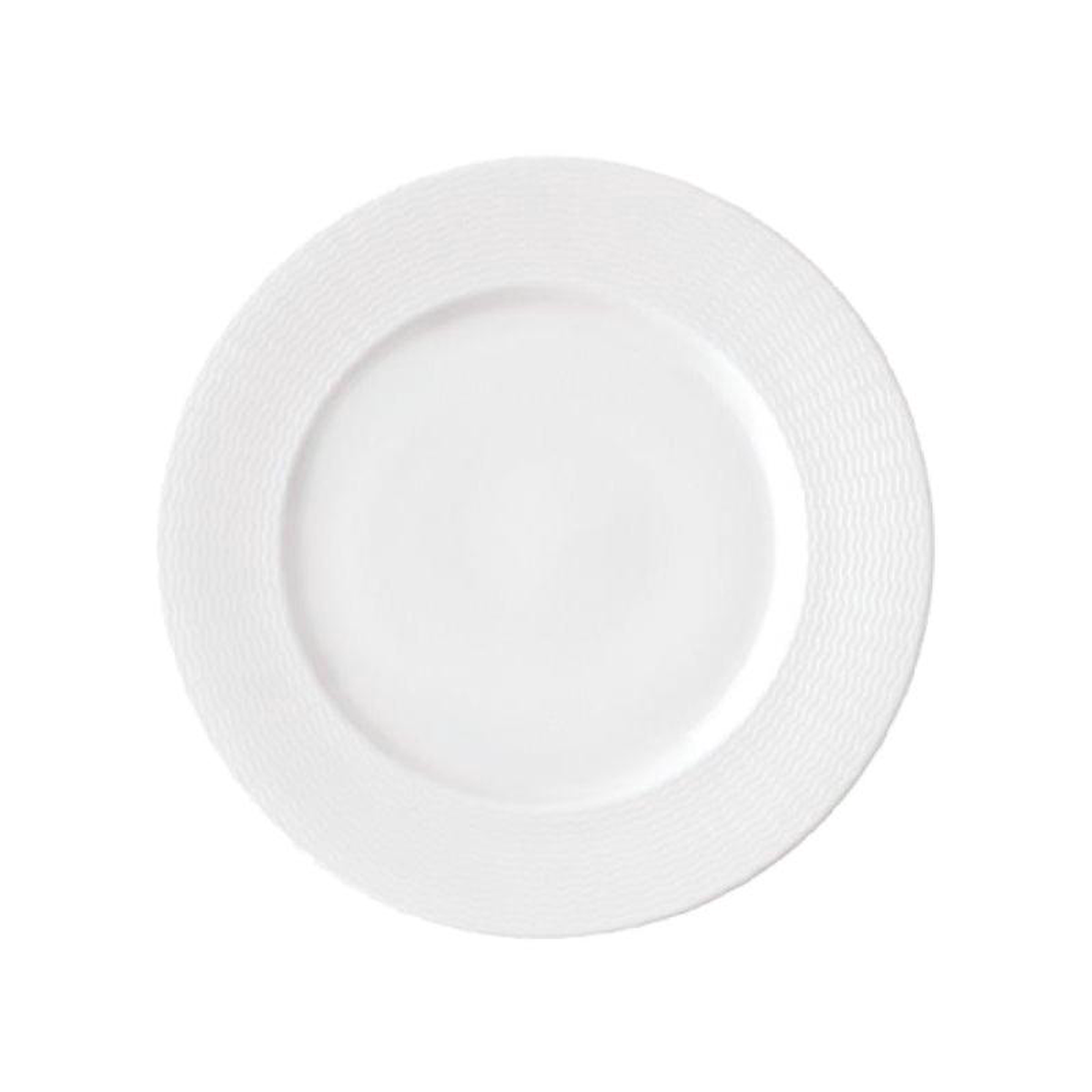 1880 Hospitality L5600000152W 10-34 Inch Round Plate Embossed Rim Porcelain White