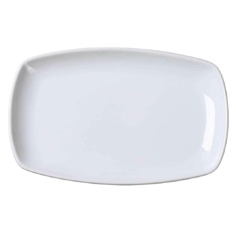 Yanco ML-2212 12-1/2 Inch Rectangular Plate Porcelain With Rounded Corners