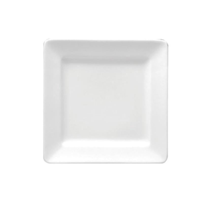 1880 Hospitality F8010000117S 6-1/8 Inch Square Plate Porcelain Rolled Edge Bright White