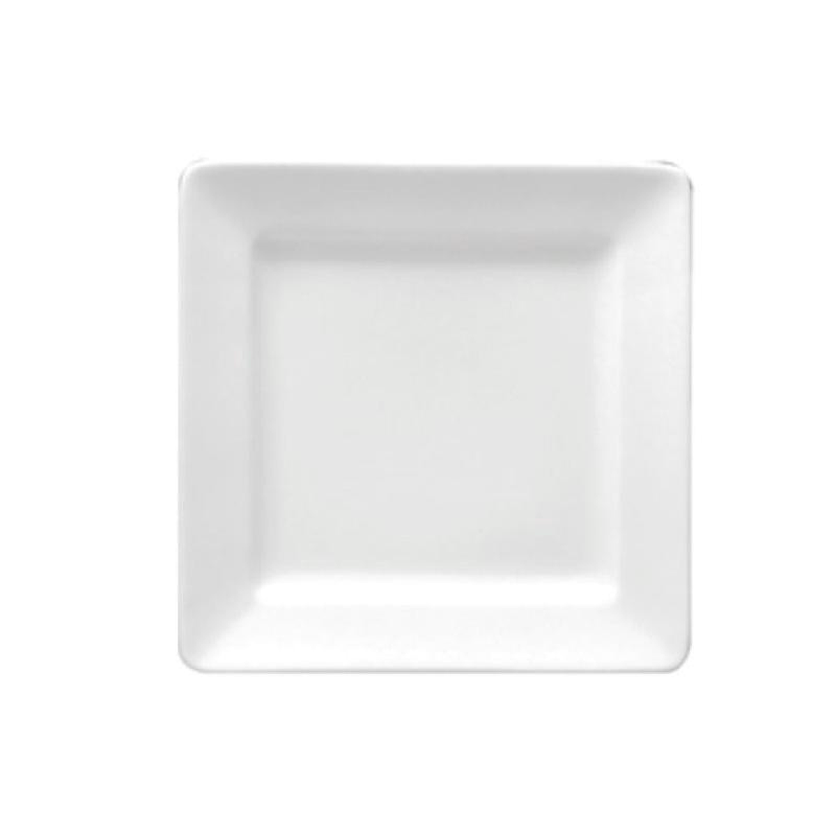 1880 Hospitality F8010000117S 6-18 Inch Square Plate Porcelain Rolled Edge Bright White