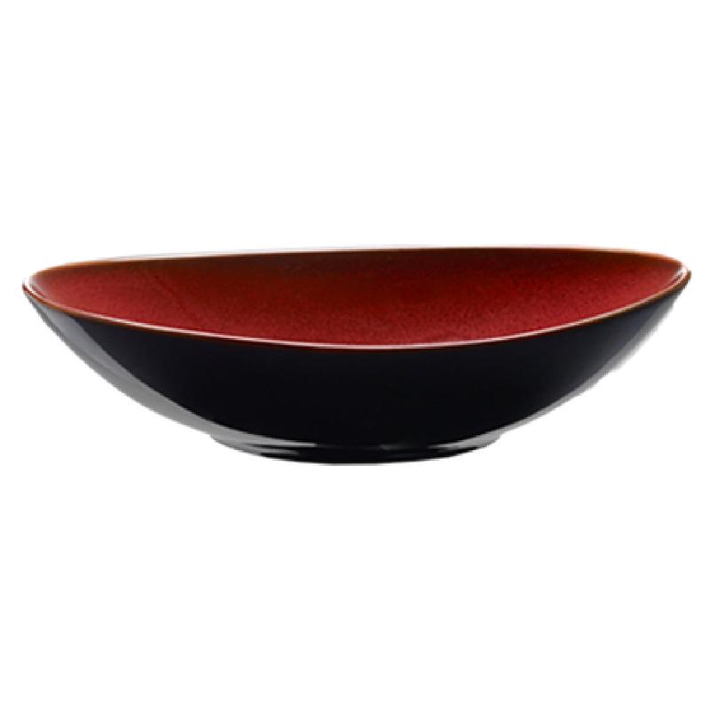 1880 Hospitality L6753074754 9 Inch Diameter Two-tone Porcelain Plate Rustic