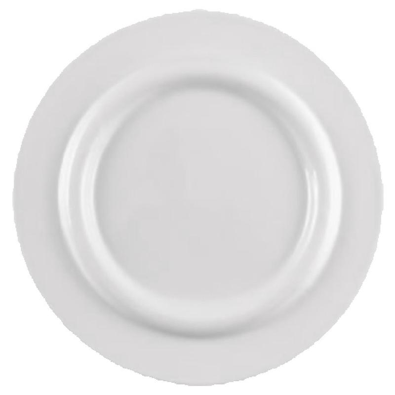 Vertex China OP-H8 9-1/2 Inch Round Plate Bright White Harmony 12 Packs