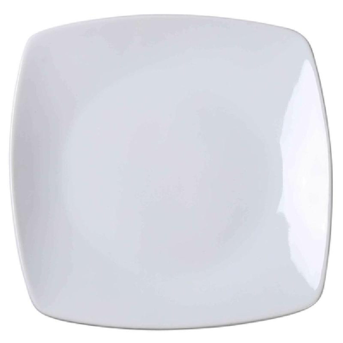Yanco ML-2110 10-12 Inch Square Plate with Rounded Corners Porcelain