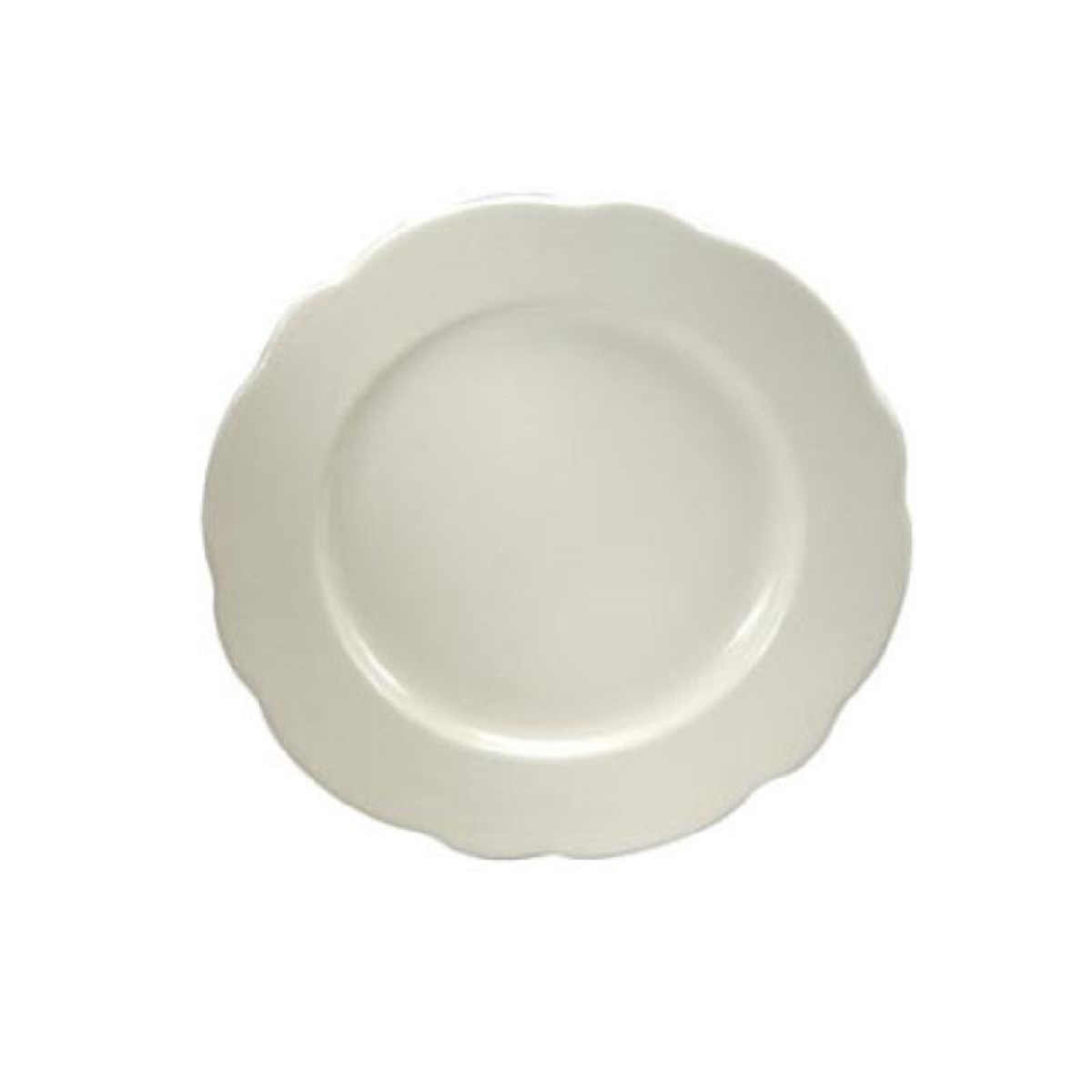 1880 Hospitality F1560000111 5-12 Inch Diameter Round Plate Scalloped Edge China