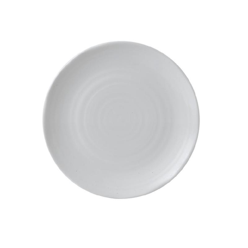 Arc Cardinal FN878 9 Inch Organic White Coupe Plate Vitrified Ceramic