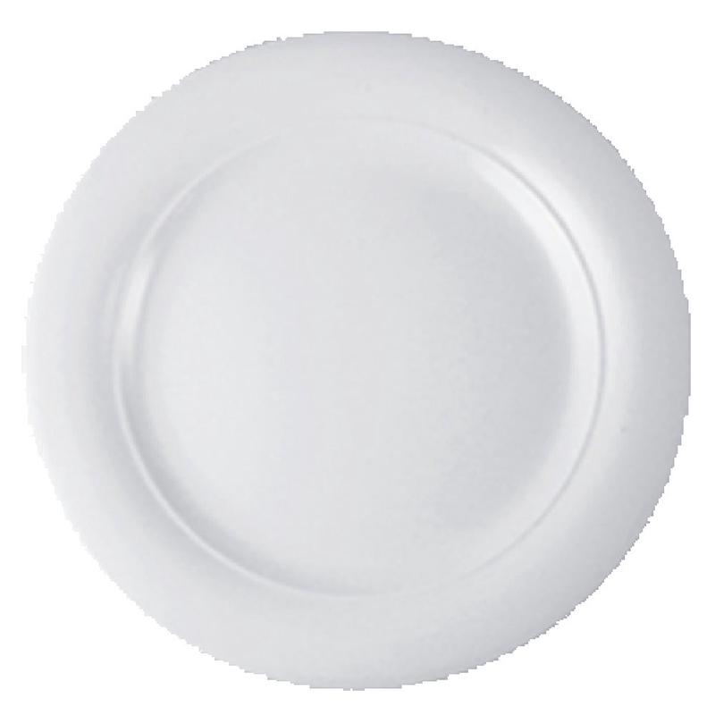 Vertex China OP-20 10-7/8 Inch Round Plate Bright White Opera Collection