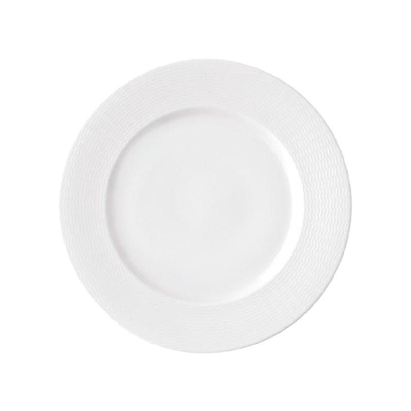 1880 Hospitality L5600000139W 9 Inch Diameter Round Plate Embossed Rim Porcelain