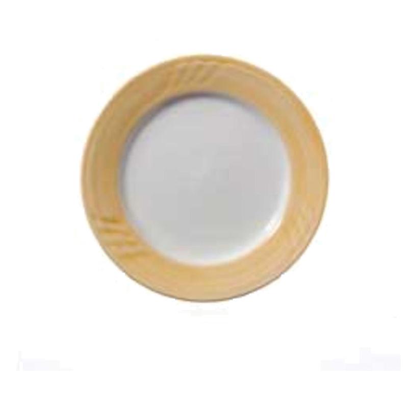 Vertex China SAU-6-Y 6-1/4 Inch Diameter Round Plate Sculpted Lines Classic