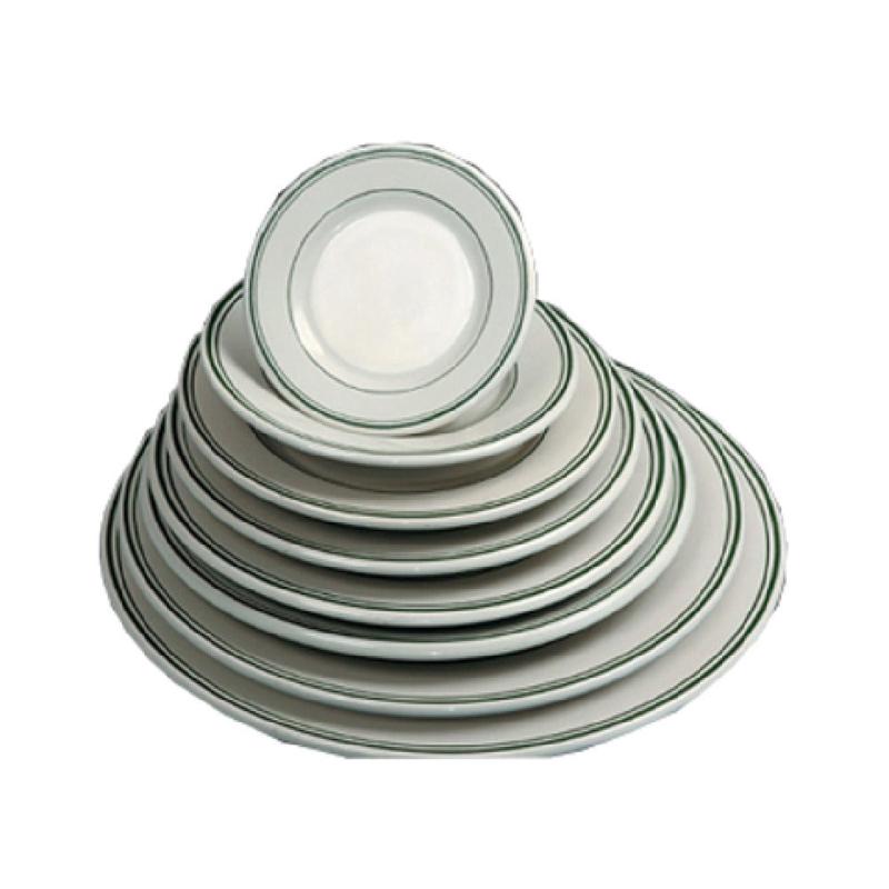 Yanco GB-7 7-1/8 Inch Diameter Round Plate Ceramic Dishwasher Oven Microwave Safe